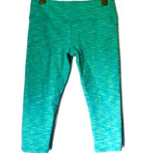 SCORPIO SOL Women's Medium Yoga Pants Cropped Capri Pants Teal Green Breathable